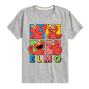Boys' - Sesame Street - Elmo Faces Short Sleeve Graphic T-Shirt - 1 of 4