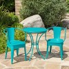 Outdoor Furniture Set, Metal Dining Set For Outdoor,  Stackable Water-Resistant Armrest Chairs-Coolbibila - 2 of 4