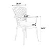 SKRAN 25'' Set of 3 Bistro Set Table and Chairs,Outdoor Patio Set,Rust Proof Cast Aluminum Bistro Set with cushion for Outdoor, Garden, Patio,  Black - 3 of 4