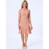 Allegra K Women's Elegant 3/4 Sleeves Ruffles Bodycon Fishtail Lace Midi Dress - 4 of 4
