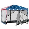 Tangkula 10' x 10' Outdoor Pop-up Canopy Tent w/ Mesh Sidewalls Carrying Bag - image 2 of 4