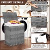 FDW Laundry Basket 90/110L Foldable with Lid & 6 Laundry Bags Clothes Hamper - 3 of 4