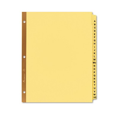 Avery Gold Reinforced Laminated Tab Dividers, 25-Tab, A-Z, Letter, Buff, 25/Set