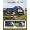 VEVOR SUV Tent for Camping, 8FT L x 8FT W, Waterproof PU2000mm Spacious Double Layer Design for 5-8 Person, SUV Camping Tent with Mesh Windows,Gray - 3 of 4