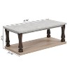 NicBex Rectangle Mid-Century Coffee Table Center Dining Table with Bottom Storage Shelf for Living Room - 3 of 4
