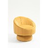 TIRAMISUBEST Mid Century Modern Accent Chair with Wood Frame, Upholstered Swivel Chair For Living Room Chairs with Waist Cushion, Armchair for Bedroom - 4 of 4