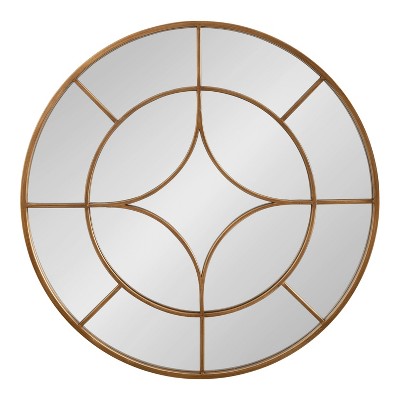 Kate & Laurel All Things Decor 30" Angelis Modern Round Wall Mirror