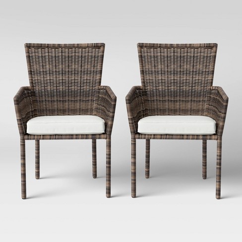 Monroe 2pk Patio Stack Dining Chairs Linen - Threshold™ : Target