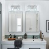 POWLIG Modern Chrome Vanity Light for Bathroom Mirror - 11.81 Inch Dimmable 2-Light Fixture with Glass Shades - 3 of 4