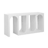 NicBex Modular Console Table,Entryway Table with Rectangular Exterior and Curved Interior Design,Modern Couch Table for Living Room,White - 2 of 4