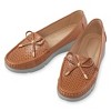 Collections Etc Stylish Faux Leather Bow Trim with Cut-Out Design Shoes - 2 of 4