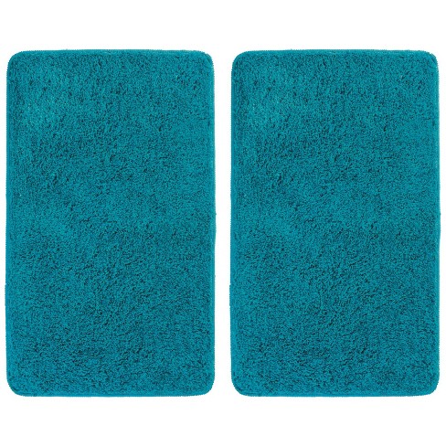 mDesign Non-Slip Microfiber Polyester Rug, 60 x 21, Heathered