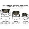 YML 7-Inch Wrought Iron Stand with Single Stainless Steel Bowl - Size: Medium (6.75 inches H x 8.25 inches W x 8.25 inches D) - 4 of 4