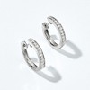 Pure Collection by Ross-Simons 0.25 ct. t.w. Diamond Hoop Earrings With Beaded Edge in Sterling Silver - 2 of 4