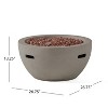 GDFStudio Outdoor 40,000 BTU Lightweight Concrete Fire Pit Bowl - 3 of 4