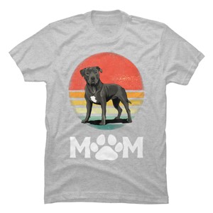 Men's Design By Humans Mother's Day Pittie Mom Pitbull Dog Lovers By JorgeLopez T-Shirt - 1 of 2