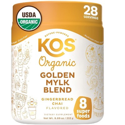 Kos Gingerbread Chai Flavored Golden Mylk Blend - 8.89 oz