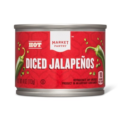 Hot Diced Jalapenos 4oz - Market Pantry™
