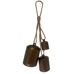 Haute Decor Hanging Jingle Bells 3 Sizes Antique Bronze - 1 of 3