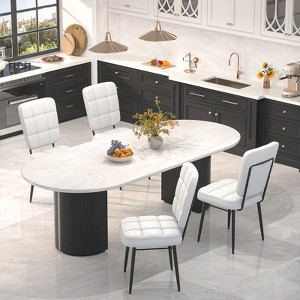 Dining Chairs Set of 2/4/6/8, Upholstered Kitchen Chairs with Thick Cushion for Dining Room - 1 of 4