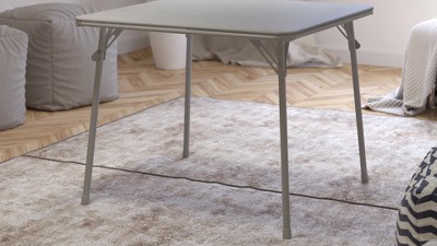 Brown Foldable Vinyl Top Card and Game Table