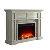 48" Vintage Freestanding Electric Fireplace Light Gray - Festivo - 2 of 4