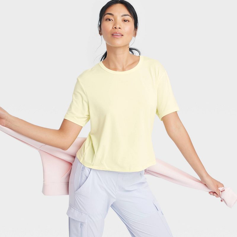 Women's Essential Crewneck Short Sleeve Top - All In Motion™, 6 of 10