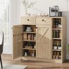 42" Shoe Storage Cabinet with Doors & Drawers, 4-Tier Shoe Rack Organizer with Adjustable Shelves & Stable Base for Entryway or Front Door - 4 of 4