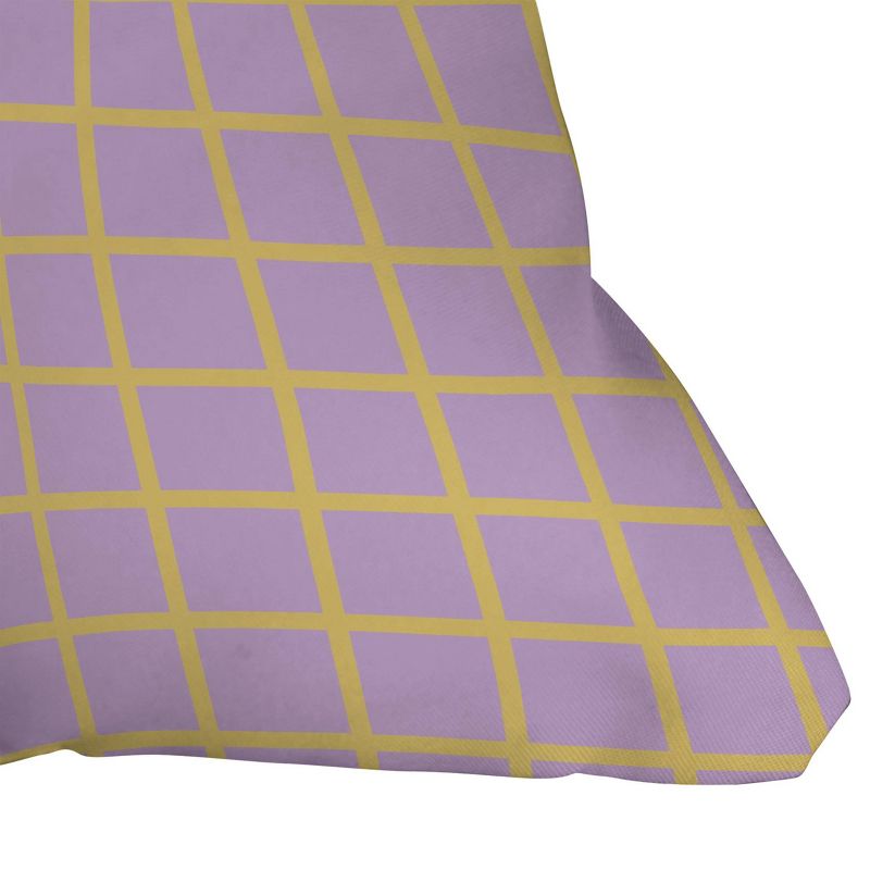 Maria Creative Windowpane Outdoor Throw Pillow Lavender/Lemon - Deny Designs, 3 of 5