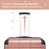 URECOVER Luggage Sets ABS+PC Hardshell 4pcs Lightweight Durable Spinner Suitcase with TSA Lock (12/20/24/28), ROSE GOLD - 3 of 4