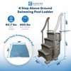 Confer Plastics Curved Pool Step & Hydrotools by Swimline 36"x36" Ladder Mat - 2 of 4