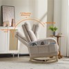 KTMBDW Rocking Chair Nursery, Teddy Upholstered Glider Rocker with High Backrest,Reading Chair Modern Rocking Accent Chairs for Nursery, Living Room - 3 of 4