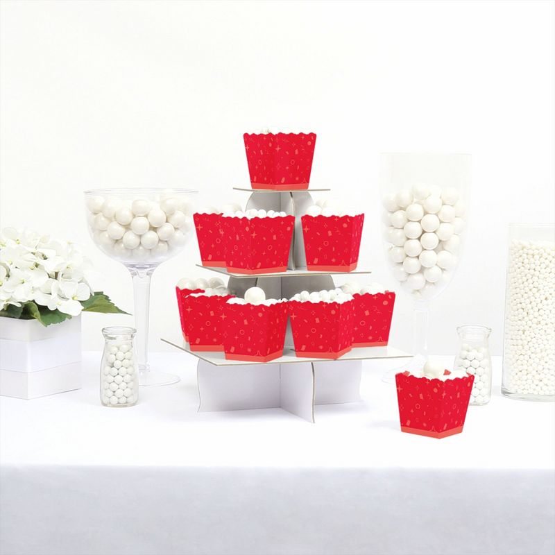 Big Dot of Happiness Red Confetti Stars - Party Mini Favor Boxes - Simple Party Treat Candy Boxes - Set of 12, 2 of 6