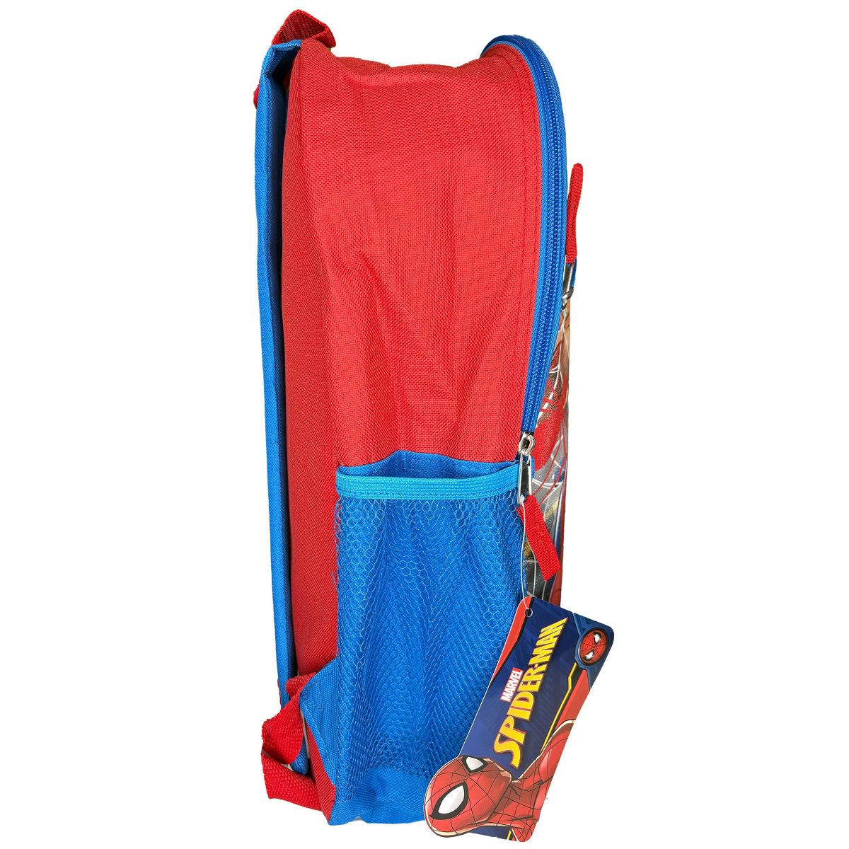 Marvel Spiderman 16" Blue and Red School Backpack with Front and Side Pockets - thumbnail 3