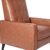 Merrick Lane Darcy Recliner Chair Mid-Century Modern Tufted Upholstery Ergonomic Push Back Living Room Recliner - 3 of 4