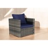 6-Piece Outdoor Wicker Sectional Sofa Set  - All-Weather Patio Furniture for Garden, Backyard, and Porch - 4 of 4