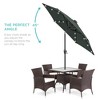 Best Choice Products 7.5ft Outdoor Solar Patio Umbrella for Deck, Pool w/ Tilt, Crank, LED Lights - 2 of 4