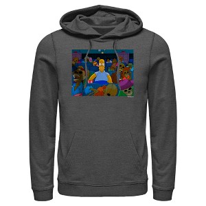 Men's The Simpsons Treehouse of Horror Homer Skeleton Theater Scene Pull Over Hoodie - 1 of 4