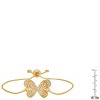 Steeltime Ladies 18k gold plated brass simulated diamonds butterfly drawstring bracelet - 3 of 4