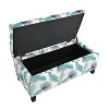 Kumasinova 39"Floral Pattern Storage Ottoman Bench with Flip Top for Living Room,Versatile End of Bed Bench with Storage,Accent Ottoman Bench - 2 of 4