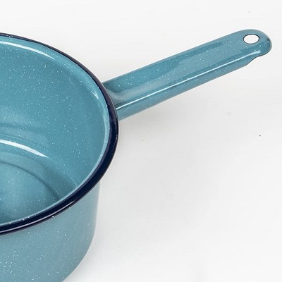 Blue Enamel Coated Steel 2-Quart Sauce Pan