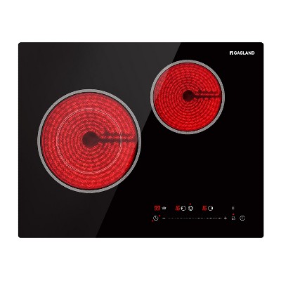 GASLAND PRO CH1212BF 21 Inches 2 Burners Built-in Ceramic Electric Cooktop, ETL , 240 V 3700 W, Touch Control
