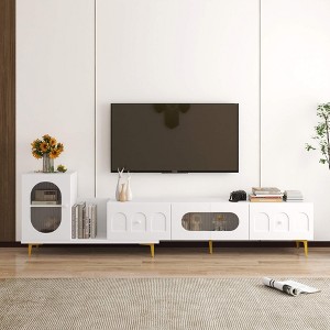 ORRD Wood Extendable TV Stand, Modern Entertainment Center for Living Room & Bedroom - 1 of 4