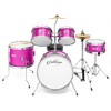Ashthorpe 5-Piece Complete Junior Drum Set with Brass Cymbals - Advanced Beginner Drum Kit - 2 of 4