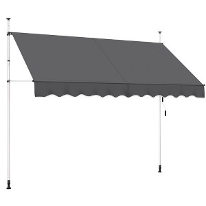 Yaheetech Manual Retractable Awning With Adjustable Angle & Height For Patio, Balcony, Courtyard, Porch, Deck - 1 of 4