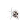 Black Bow Jewelry Sterling Silver with Crystals Jan Dark Red Lattice Bead Charm - 2 of 3