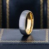 Jewelry Avalanche Gold and Gunmetal IP Dome Tungsten Carbide Men Women Wedding Band 6mm - 2 of 4