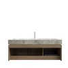 GDFStudio Abram 48" Ceramic and Wood Wall-Mount Bathroom Vanity with Drawer and Doors - 4 of 4