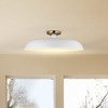Nuvo Lighting Colony 1 - Light Flush Mount in  Matte White/Burnished Brass - 2 of 4