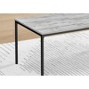 Table Set, 3pcs Set, Coffee, End, Black Metal, Grey Laminate, Contemporary, Modern - 3 of 4